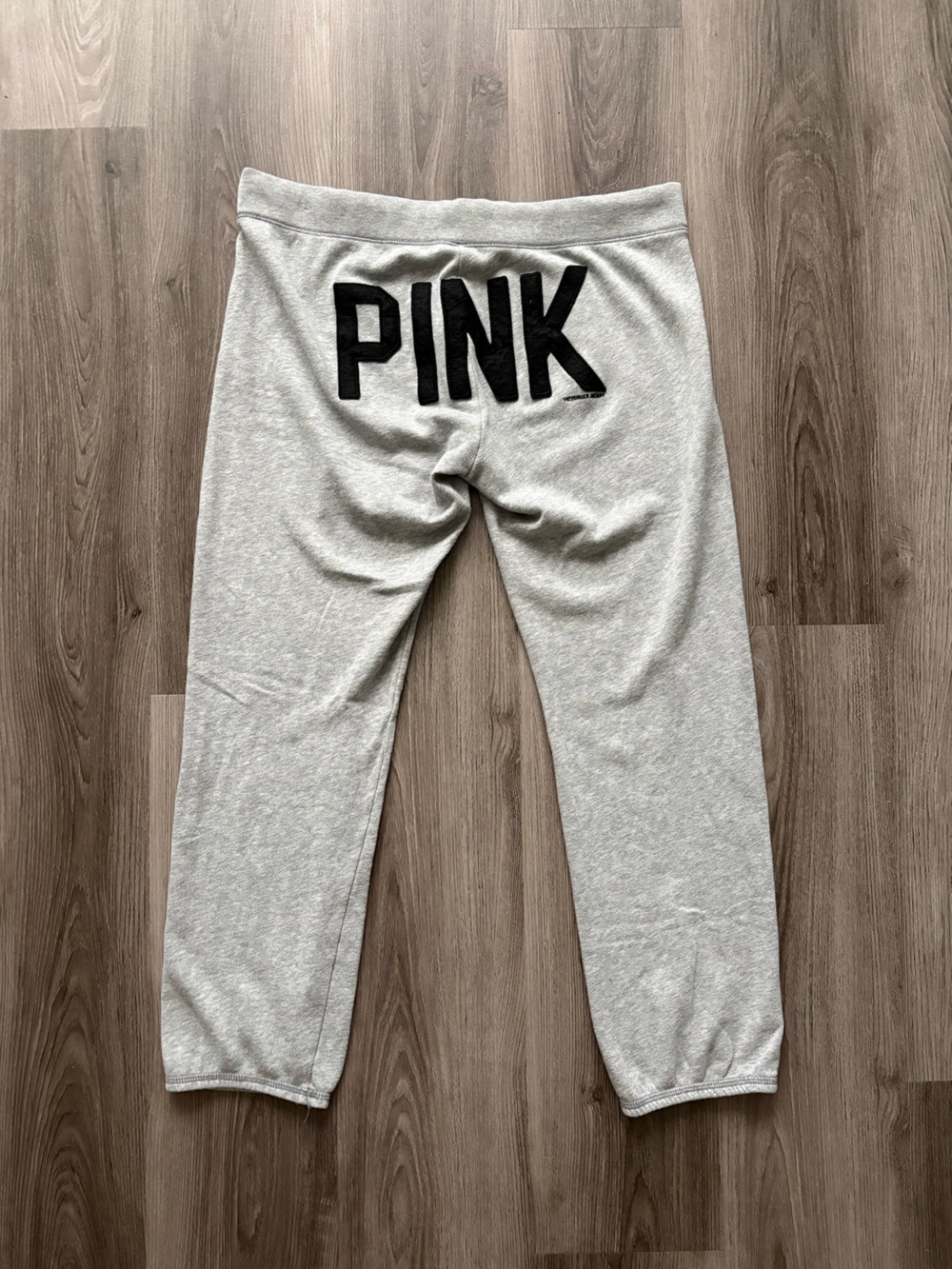 2010 PINK Victoria's Secret Light Gray Logo Pajama Bottoms